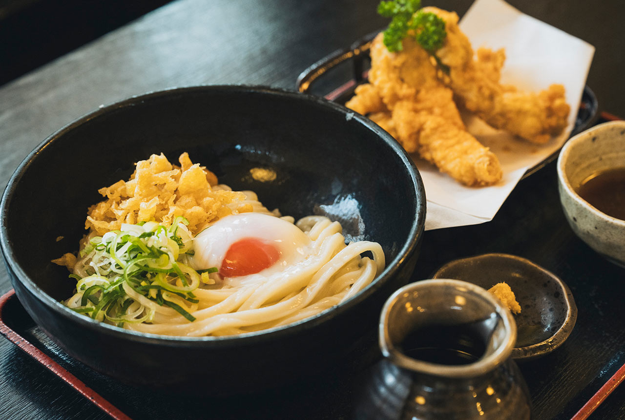 温玉ぶっかけうどんととり天のセット