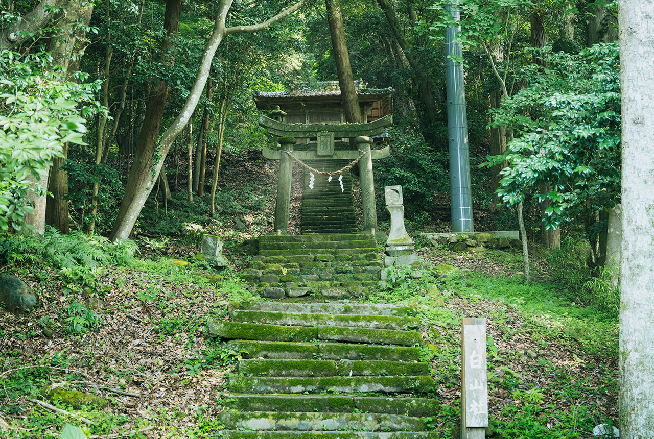 富貴寺大堂へと続く石階段