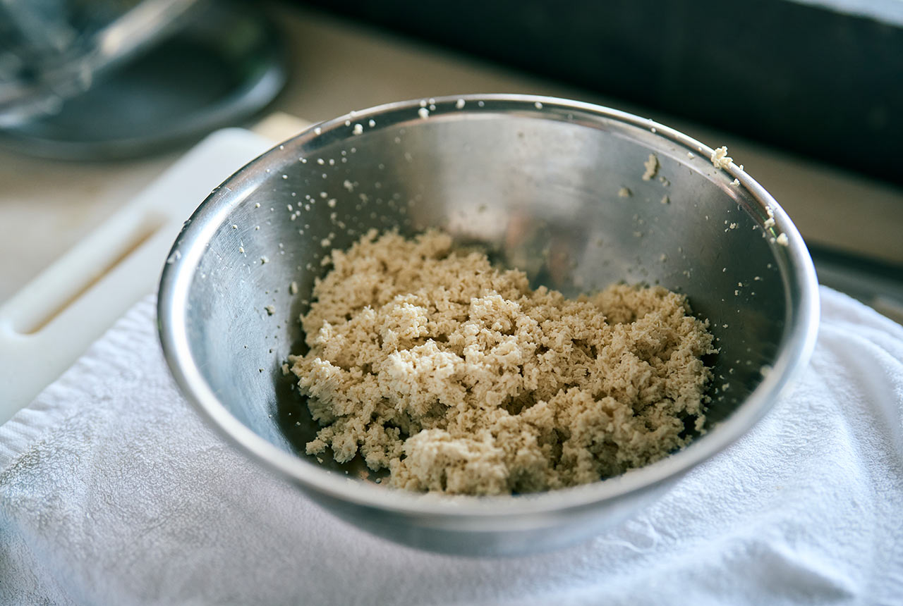 裏ごしが終わった豆腐
