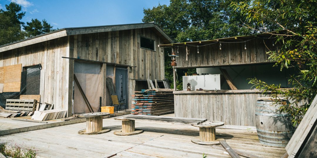 建設中のレストランを備えた交流拠点〈EUKARYOT〉