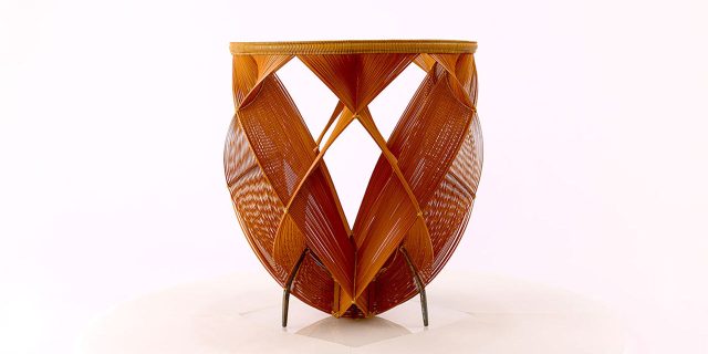 生野祥雲齋の竹工芸作品〈陽炎〉