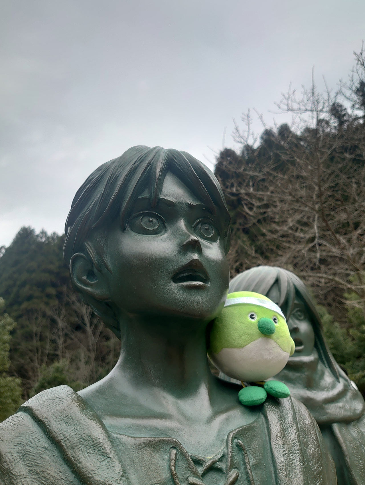 エレンとめじろんのアップ