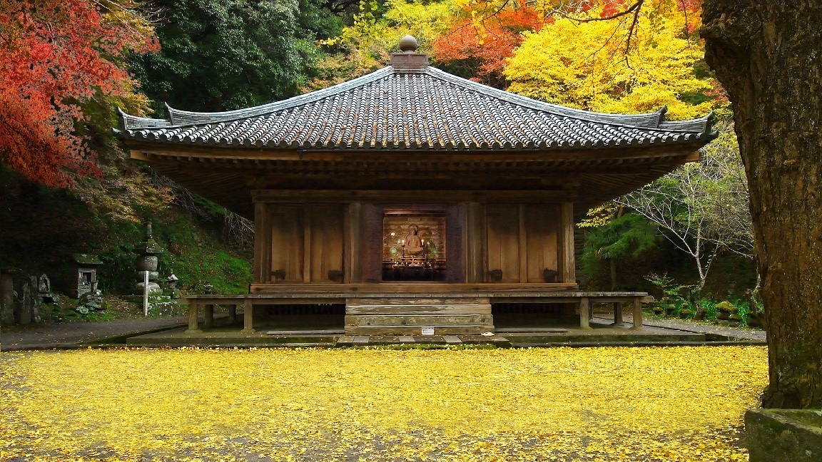 富貴寺の特別開帳と紅葉